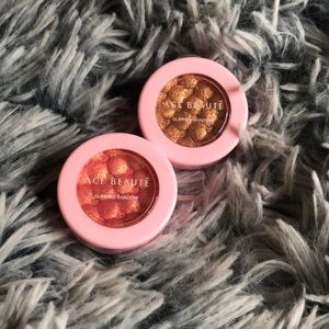 Ace beautē eye shadows in cotton candy, and iced latte